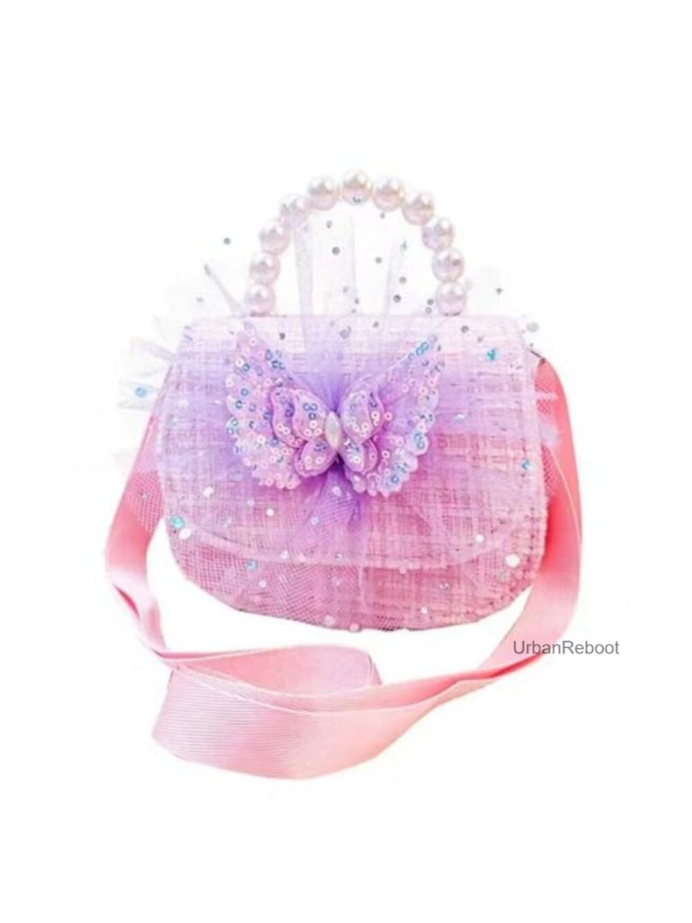 Girls Toddler Crossbody Purse Mini Wristlet Adjustable Strap Butterfly
